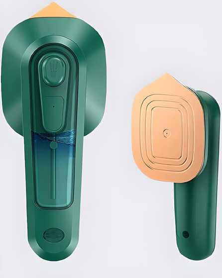 All-in-One Handheld Micro Steam Iron – Compact Green Garment Steamer for Quick Wrinkle Removal | Home & Office Essential
